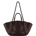 Borsa intrecciata teresa in marrone 