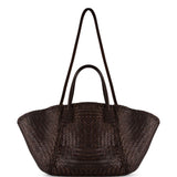 Borsa intrecciata teresa in marrone 