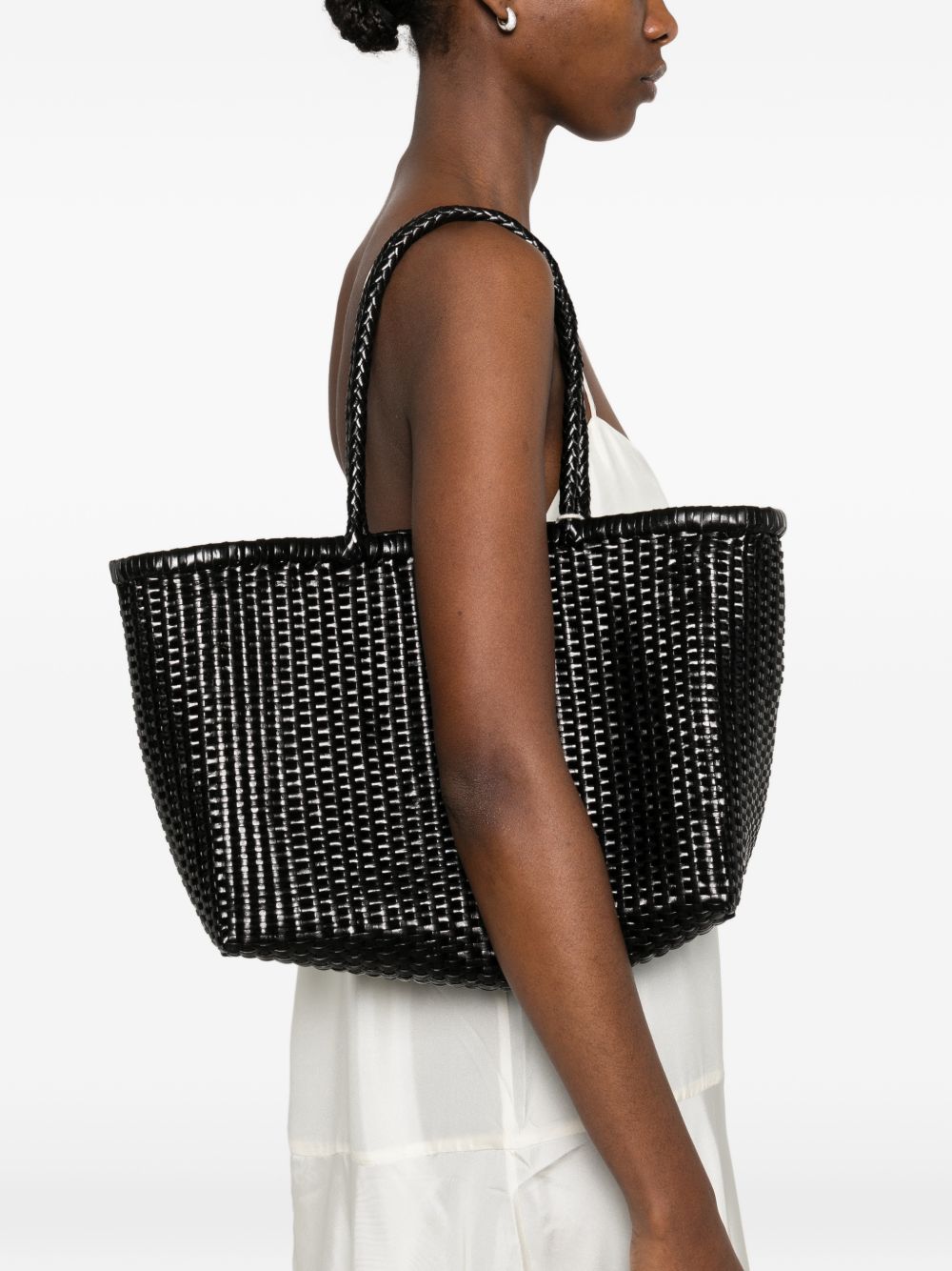 Borsa tote intrecciata b.weave in nero Dragon diffusion - donna 