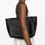 Borsa tote intrecciata b.weave in nero Dragon diffusion - donna 