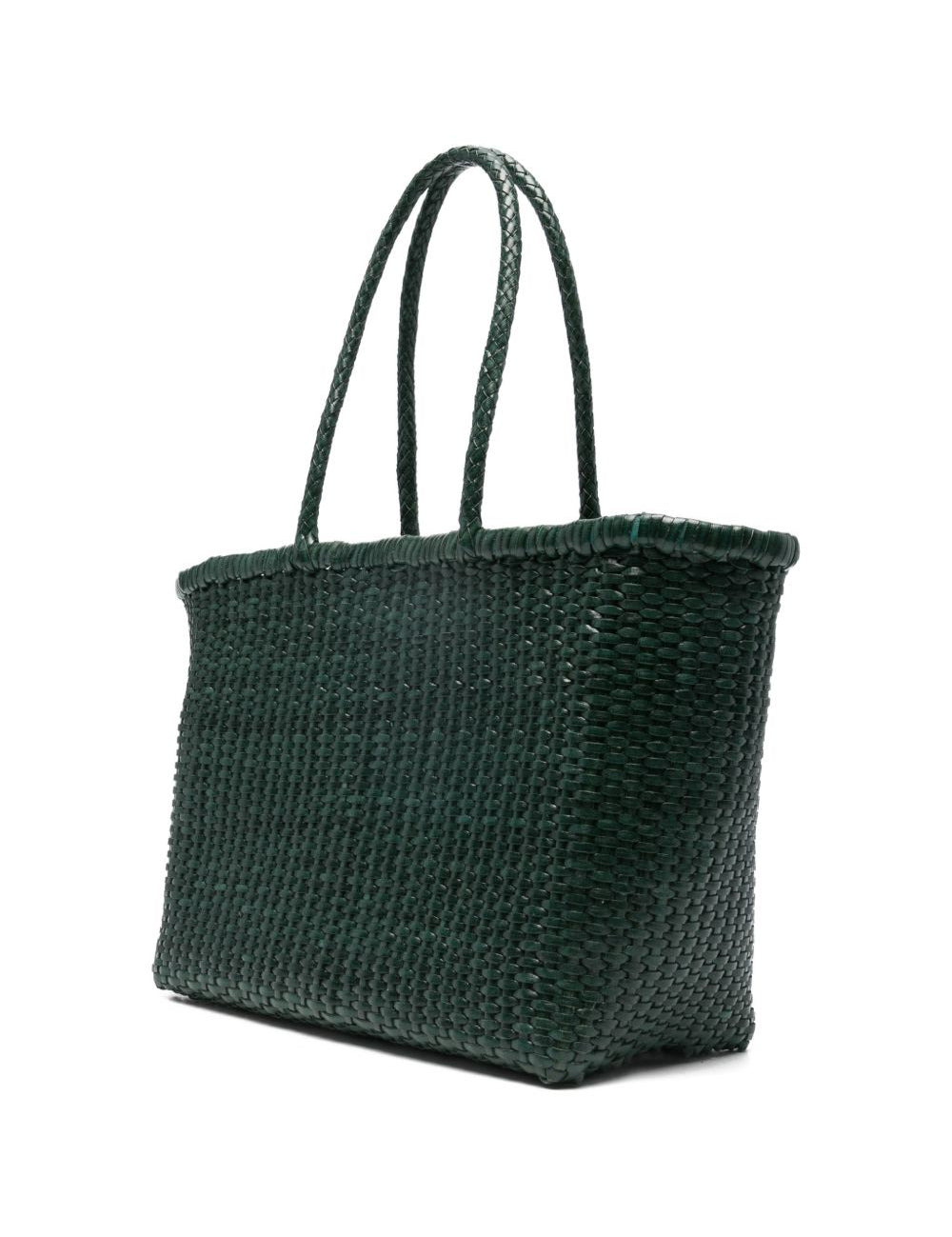 Borsa TOTE intrecciata b.weave in verde Dragon diffusion - donna 
