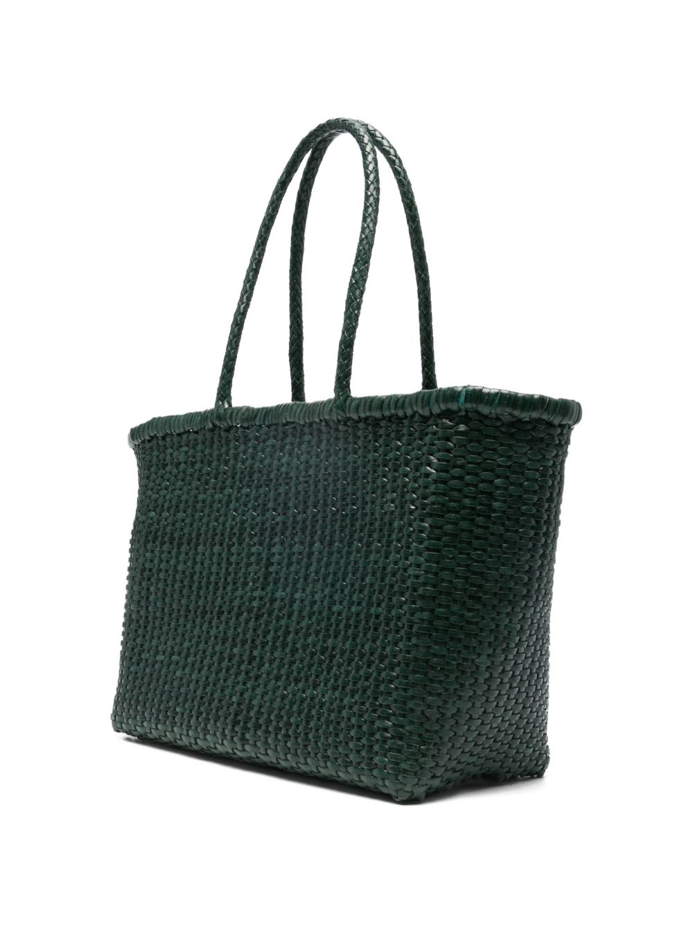 Borsa TOTE intrecciata b.weave in verde Dragon diffusion - donna 