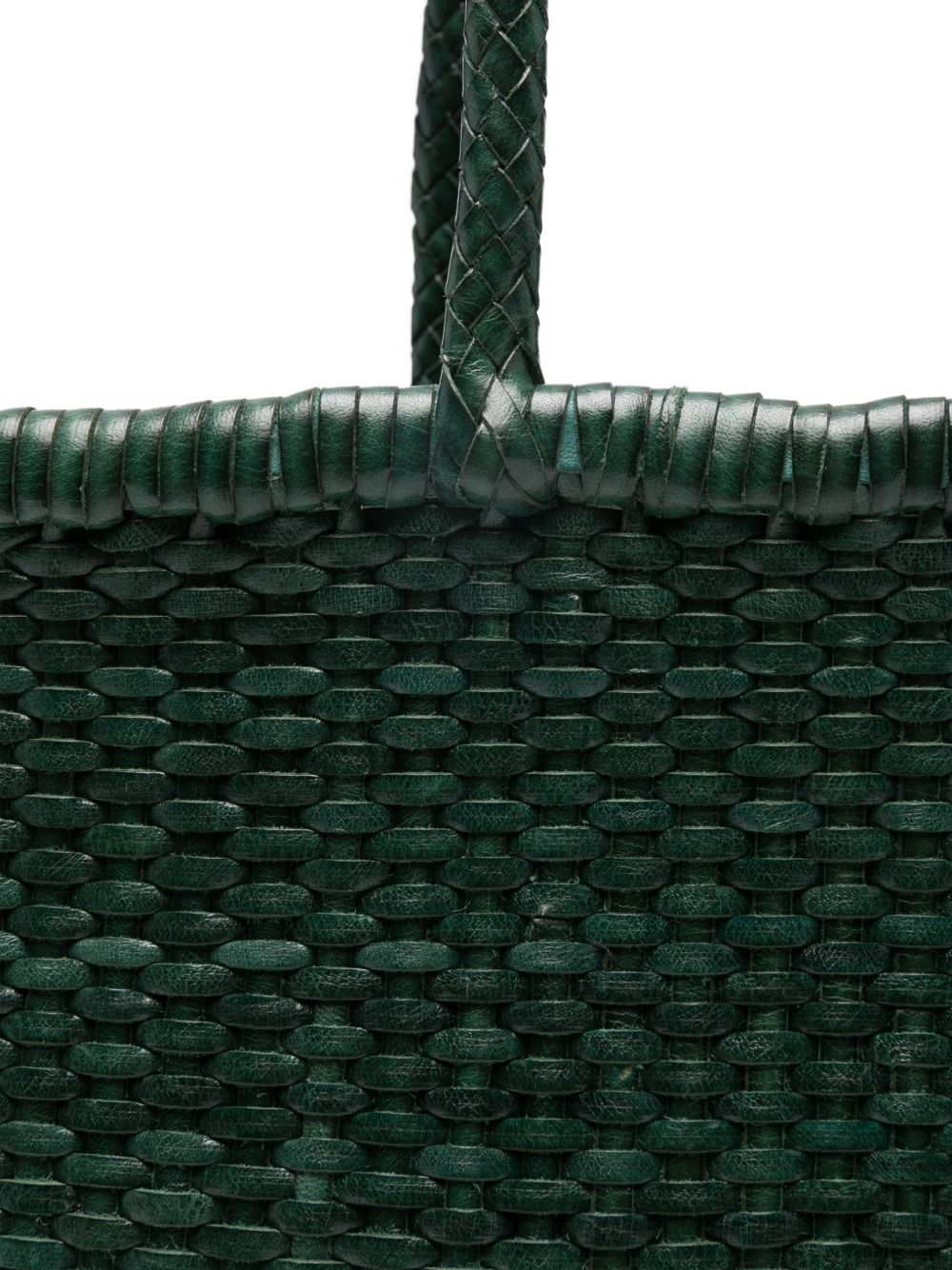 Borsa TOTE intrecciata b.weave in verde Dragon diffusion - donna 