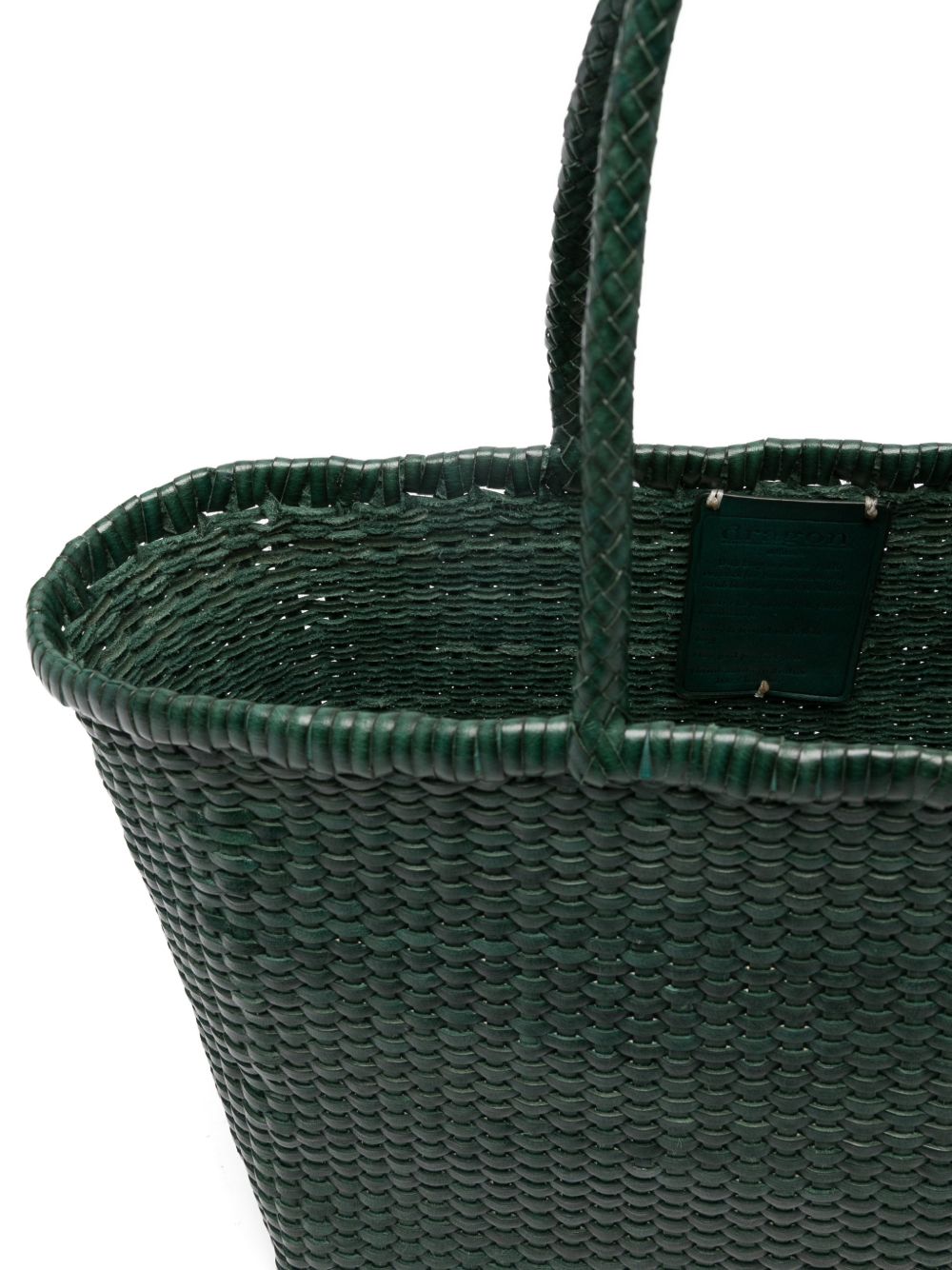 Borsa TOTE intrecciata b.weave in verde Dragon diffusion - donna 