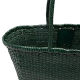 Borsa TOTE intrecciata b.weave in verde Dragon diffusion - donna 