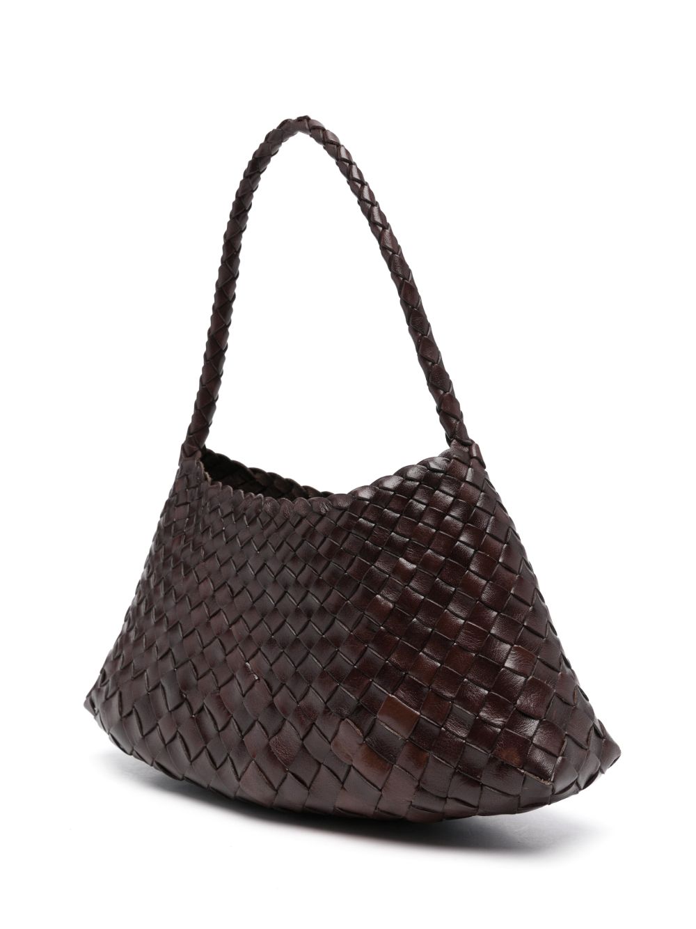 Borsa a spalla Rosanna mini Santa Croce in marrone scuro 