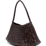 Borsa a spalla Rosanna mini Santa Croce in marrone scuro 