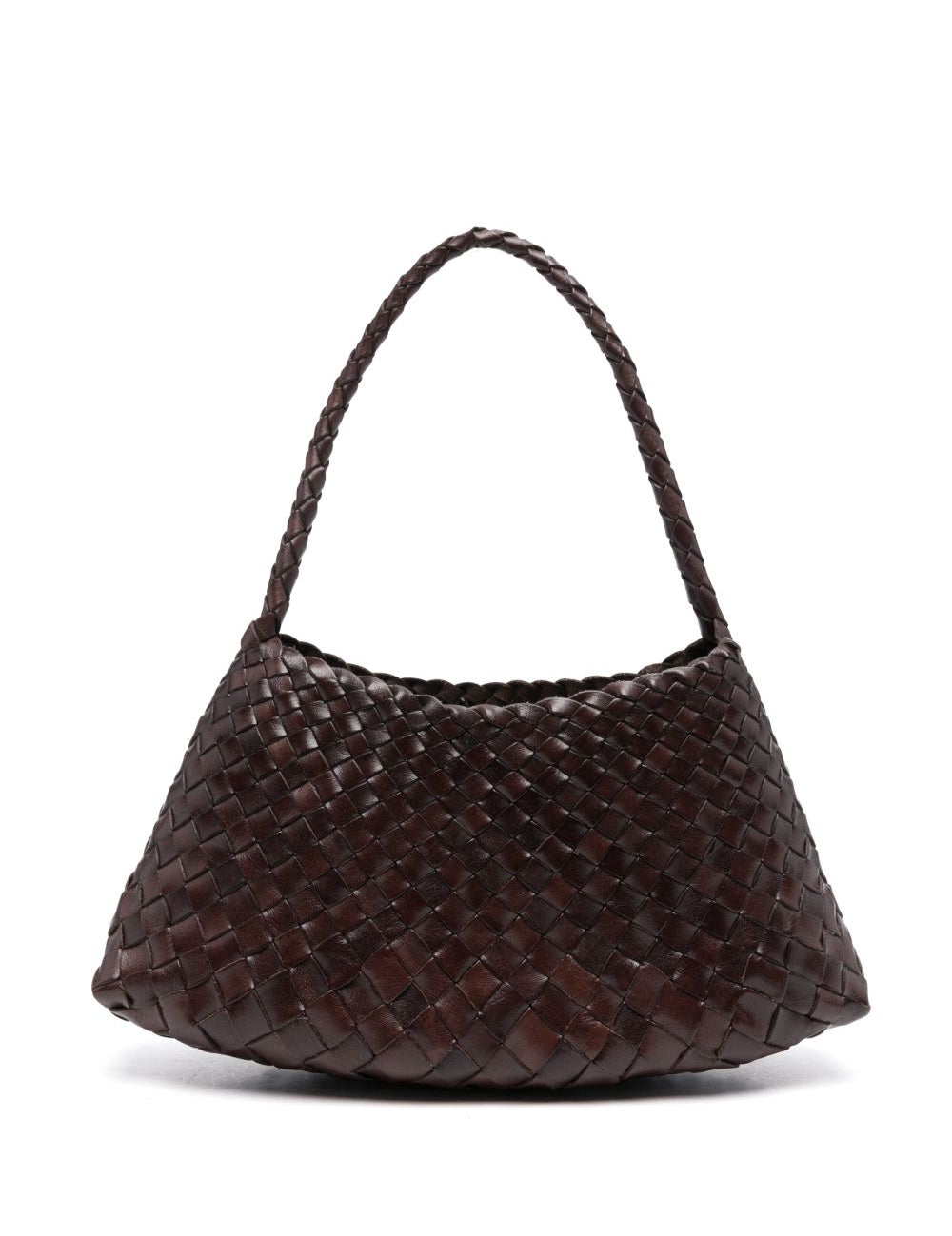 Borsa a spalla Rosanna mini Santa Croce in marrone scuro 