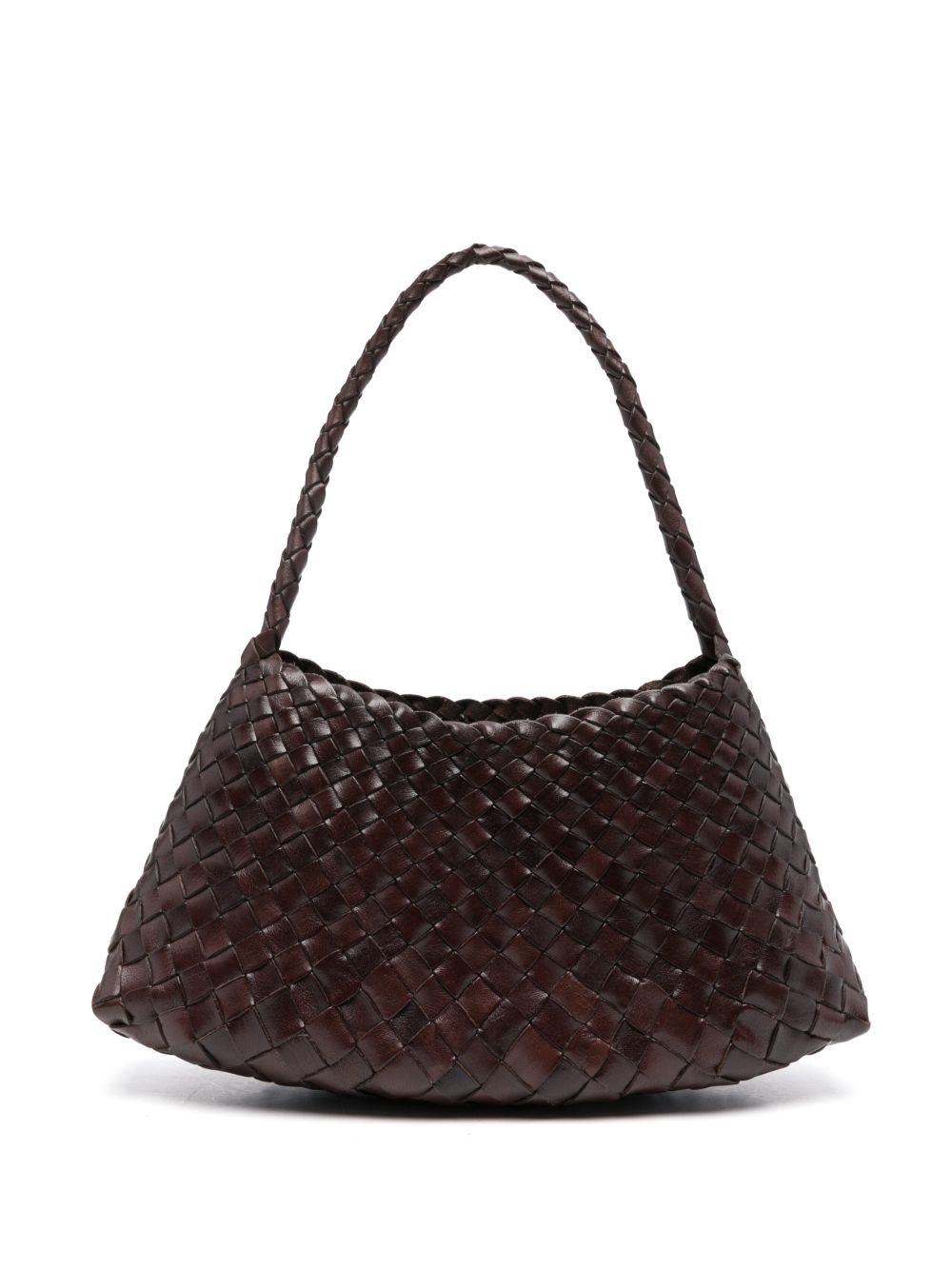 Borsa a spalla Rosanna mini Santa Croce in marrone scuro 