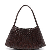 Borsa a spalla Rosanna mini Santa Croce in marrone scuro 
