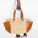 Borsa tote chloe in beige DRAGON DIFFUSION x Sovani - donna 