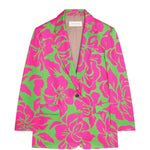 Blazer con stampa floreale bliss in verde e rosa Dries van noten - donna 