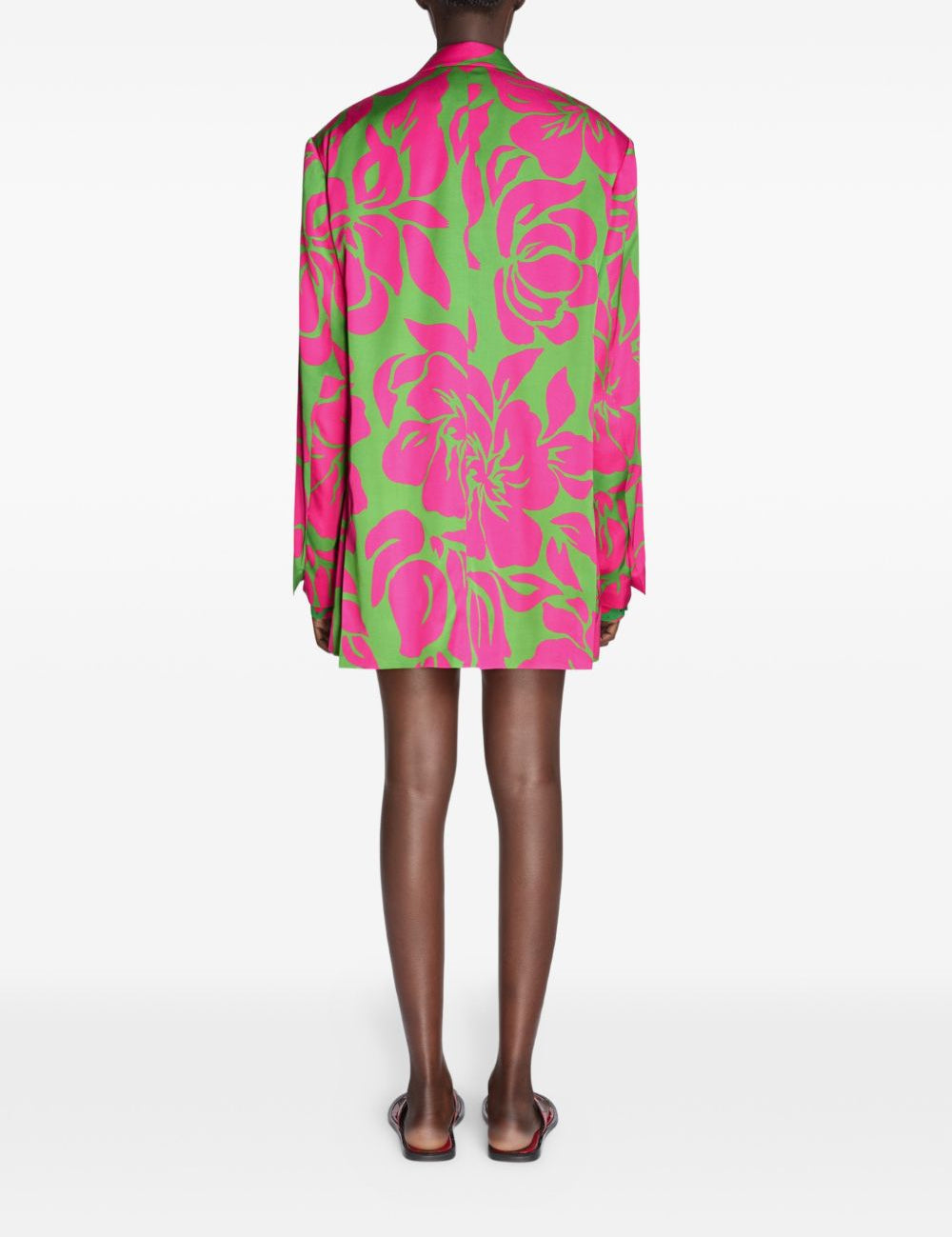 Blazer con stampa floreale bliss in verde e rosa Dries van noten - donna 