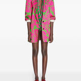 Blazer con stampa floreale bliss in verde e rosa Dries van noten - donna 