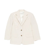 Giacca monopetto con ricami floreali birdy in beige Dries van noten - donna 