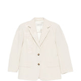 Giacca monopetto con ricami floreali birdy in beige Dries van noten - donna 