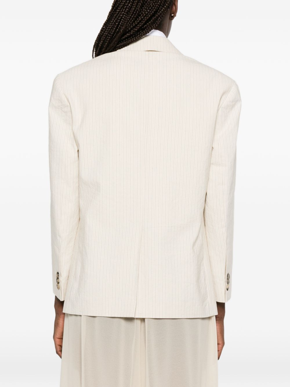 Giacca monopetto con ricami floreali birdy in beige Dries van noten - donna 