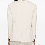 Giacca monopetto con ricami floreali birdy in beige Dries van noten - donna 
