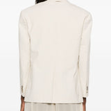 Giacca monopetto con ricami floreali birdy in beige Dries van noten - donna 