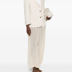 Giacca monopetto con ricami floreali birdy in beige Dries van noten - donna 