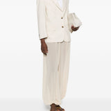 Giacca monopetto con ricami floreali birdy in beige Dries van noten - donna 