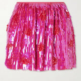 Minigonna con paillettes gabrina in rosa 