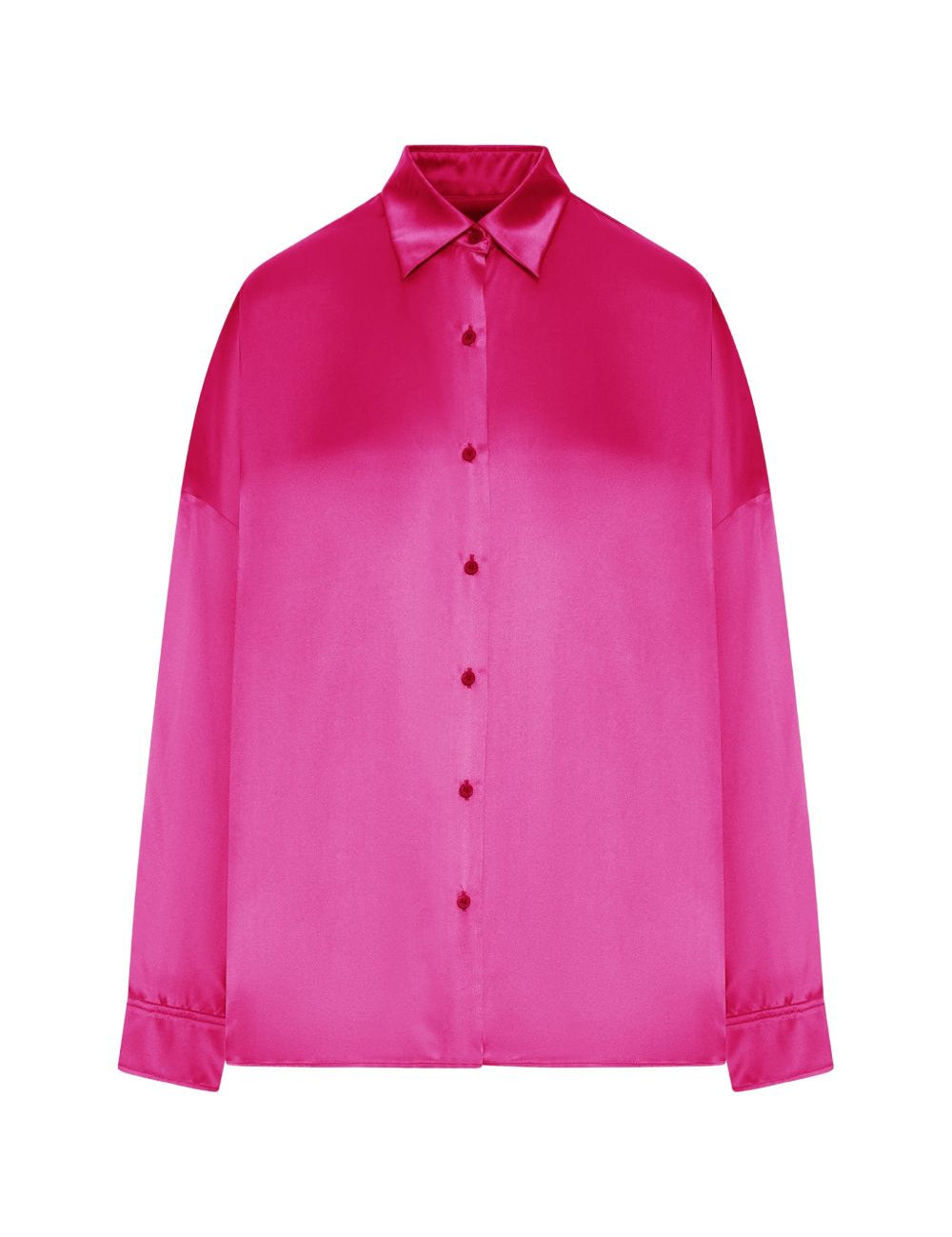 Camicia casia con finitura satinata in rosa Dries van noten - donna 