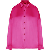 Camicia casia con finitura satinata in rosa Dries van noten - donna 
