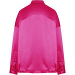 Camicia casia con finitura satinata in rosa Dries van noten - donna 