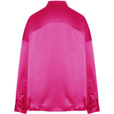 Camicia casia con finitura satinata in rosa Dries van noten - donna 