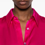 Camicia chowy con finitura satinata in rosa Dries van noten - donna 