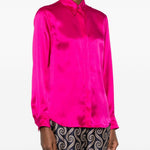 Camicia chowy con finitura satinata in rosa Dries van noten - donna 