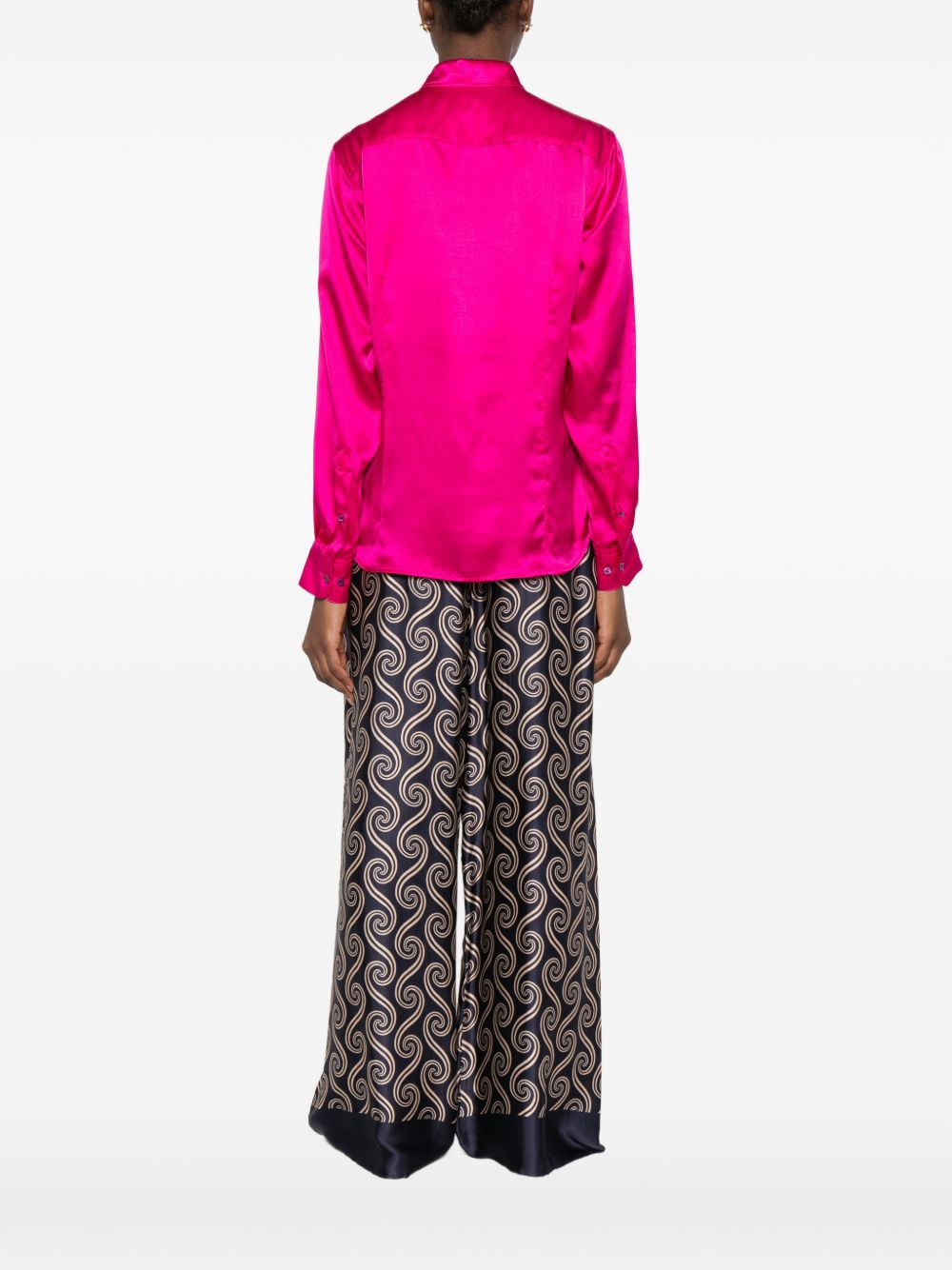 Camicia chowy con finitura satinata in rosa Dries van noten - donna 