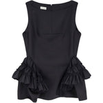 Top con volant in nero Dries van noten - donna 