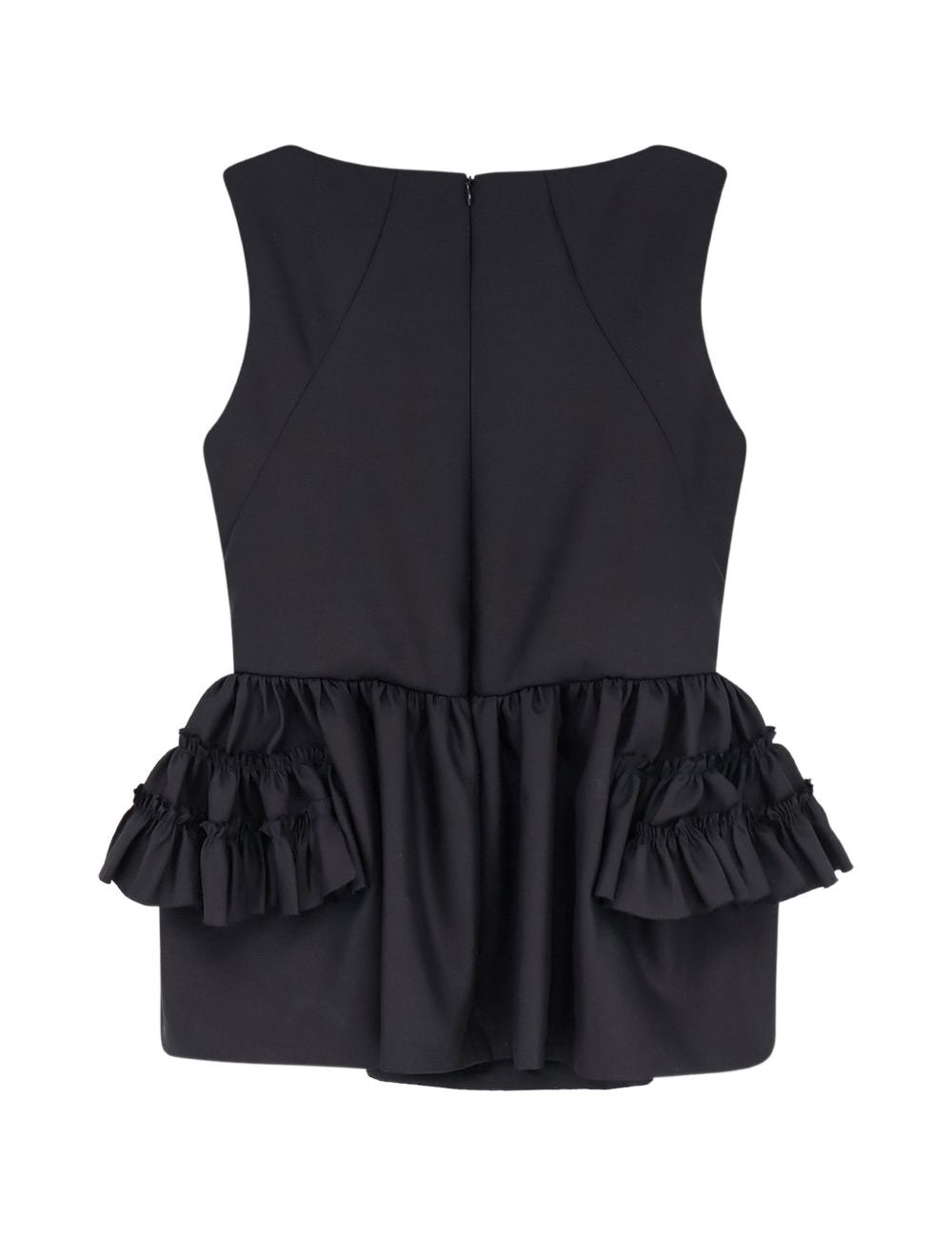 Top con volant in nero Dries van noten - donna 