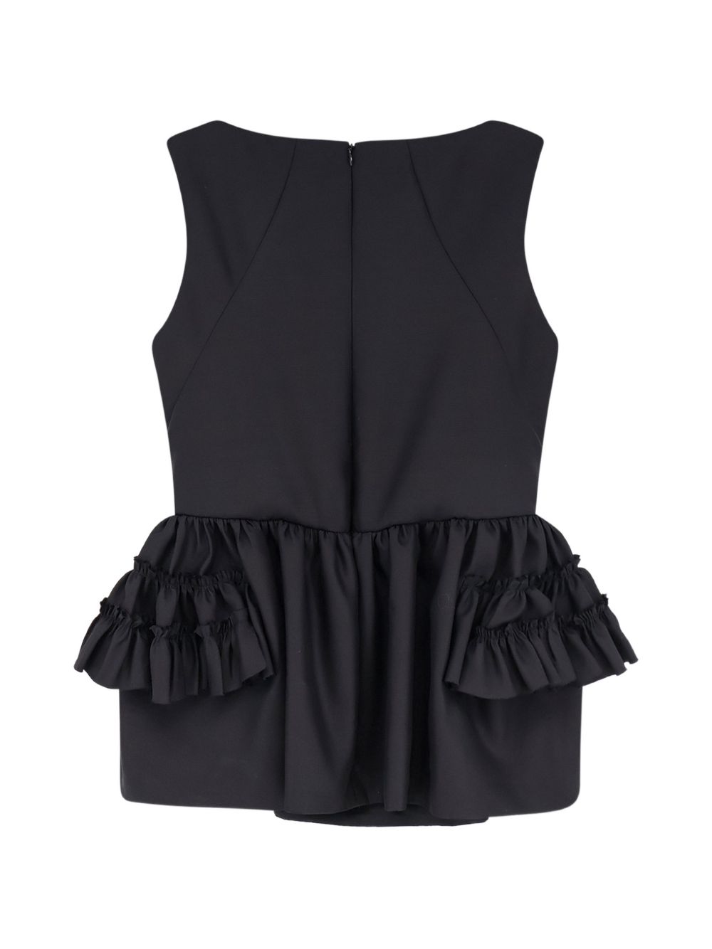 Top con volant in nero Dries van noten - donna 