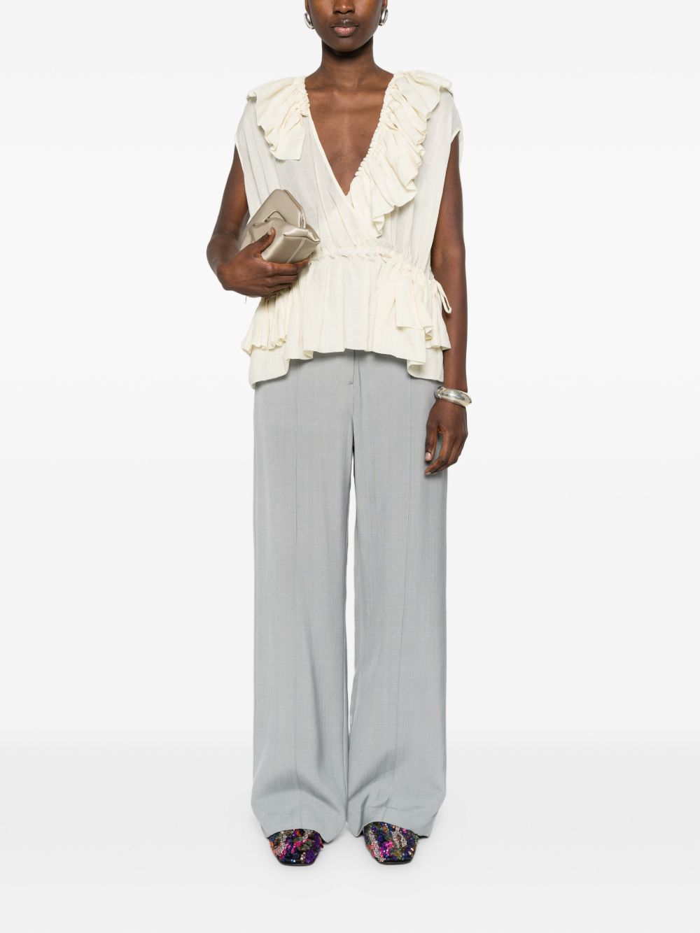 Top cally in avorio dries van noten - donna 