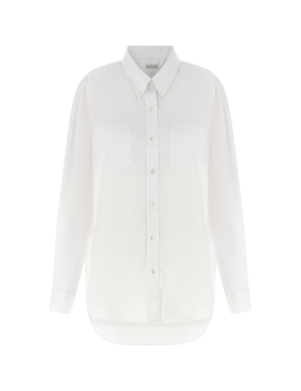 Camicia di cotone a maniche lunghe cheers in bianco Dries van noten - donna 