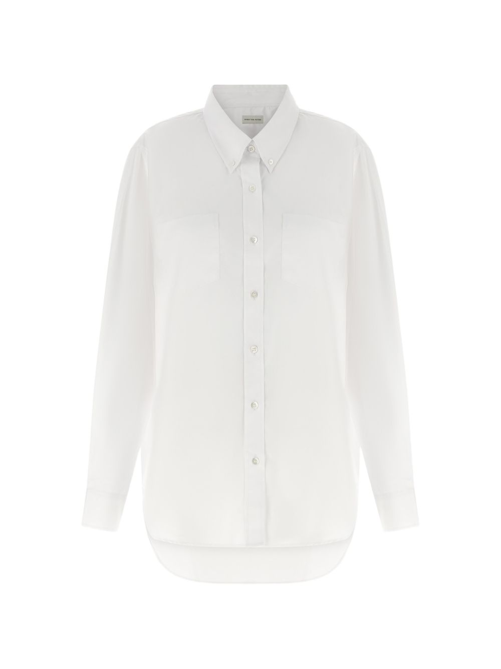 Camicia di cotone a maniche lunghe cheers in bianco Dries van noten - donna 