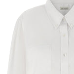 Camicia di cotone a maniche lunghe cheers in bianco Dries van noten - donna 
