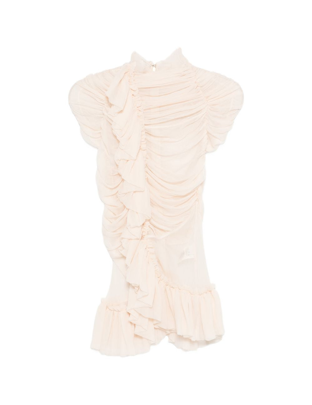 Top in seta Chuchu plissettato in rosa cipria Dries van noten - donna 