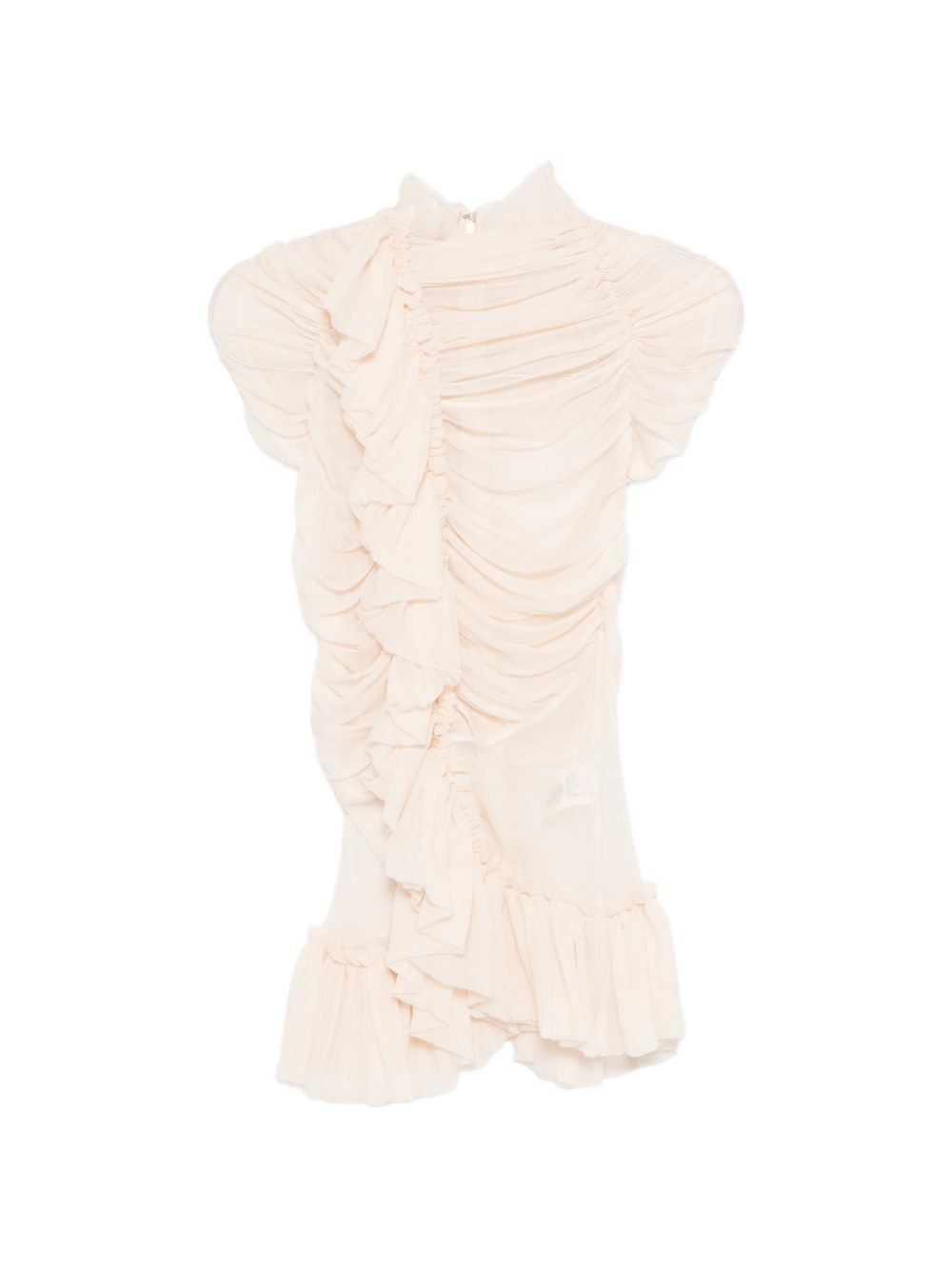 Top in seta Chuchu plissettato in rosa cipria Dries van noten - donna 