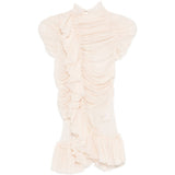 Top in seta Chuchu plissettato in rosa cipria Dries van noten - donna 