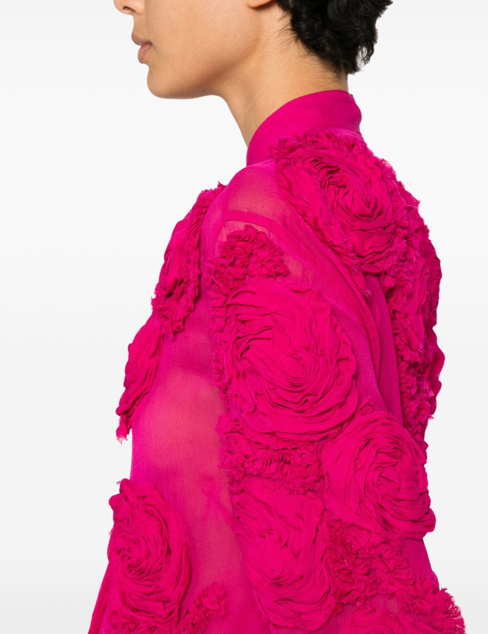 Camicia Chowsa con ricami floreali in rosa Dries van noten - donna 