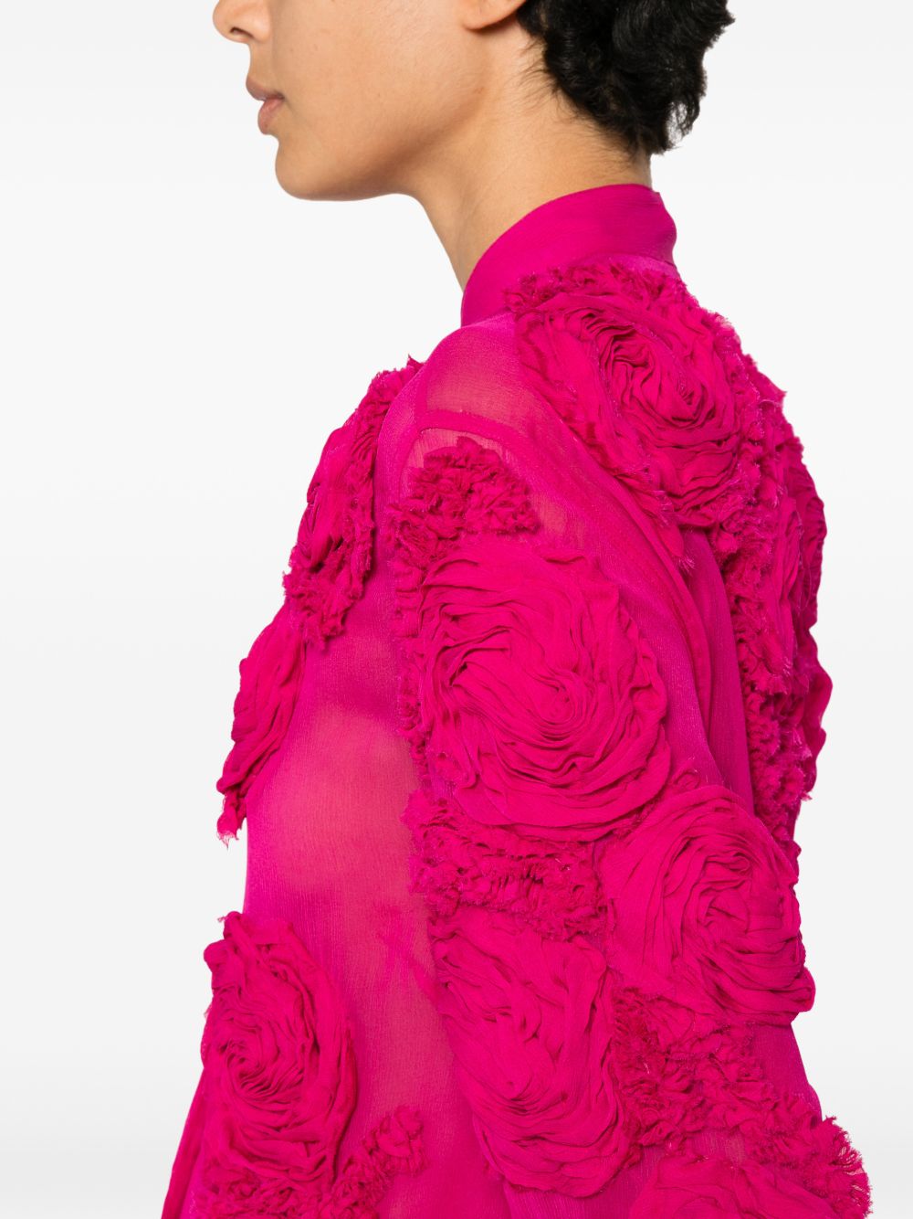 Camicia Chowsa con ricami floreali in rosa Dries van noten - donna 