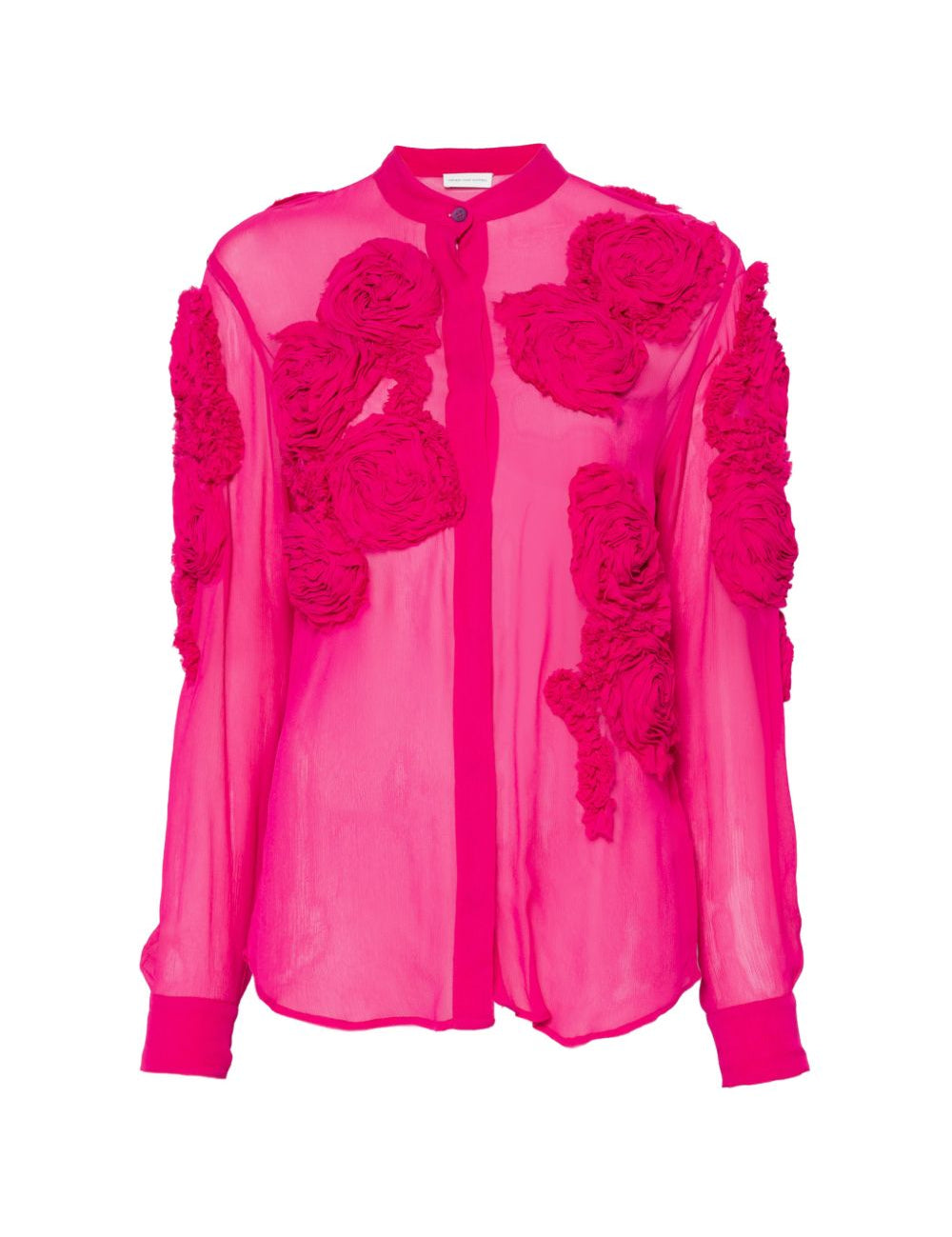 Camicia Chowsa con ricami floreali in rosa Dries van noten - donna 