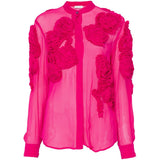 Camicia Chowsa con ricami floreali in rosa Dries van noten - donna 