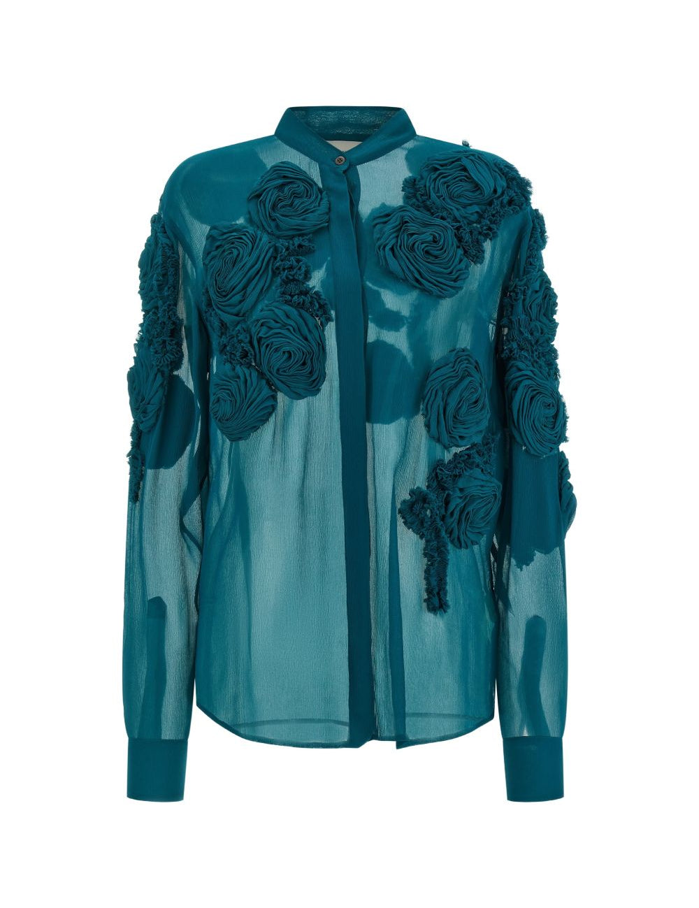 Camicia Chowsa con ricami floreali in verde Dries van noten - donna 