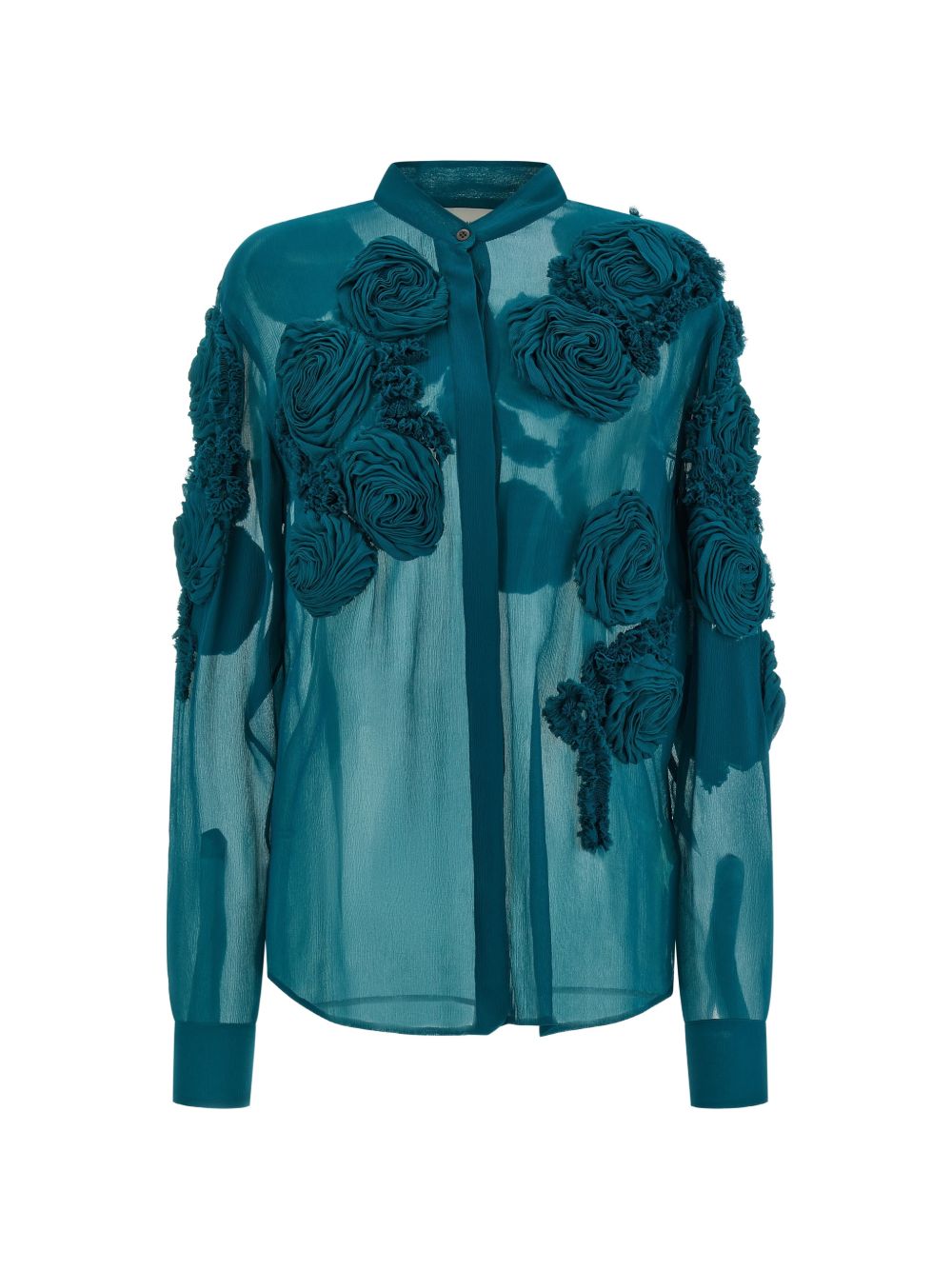 Camicia Chowsa con ricami floreali in verde Dries van noten - donna 