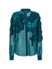 Camicia Chowsa con ricami floreali in verde Dries van noten - donna